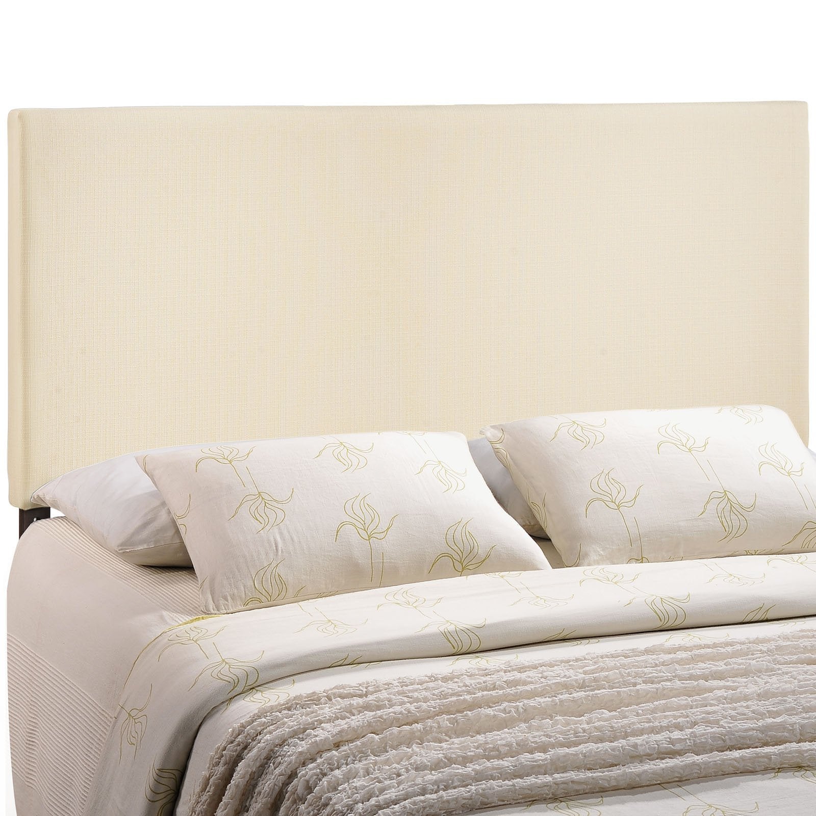 Modway Region Linen Fabric Upholstered Queen Headboard in Ivory