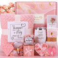 Birthday Gifts For Women Self Care Gift Set, Pink Relaxing Spa Gifts Basket Women Care Package Get Well Soon Gifts, Unique For M