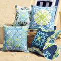 Phantoscope Set Of 4 Outdoor Waterproof Throw Pillow Covers,Geometric, Decorative Boho Farmhouse Outdoor Pillows Cushion Case Fo