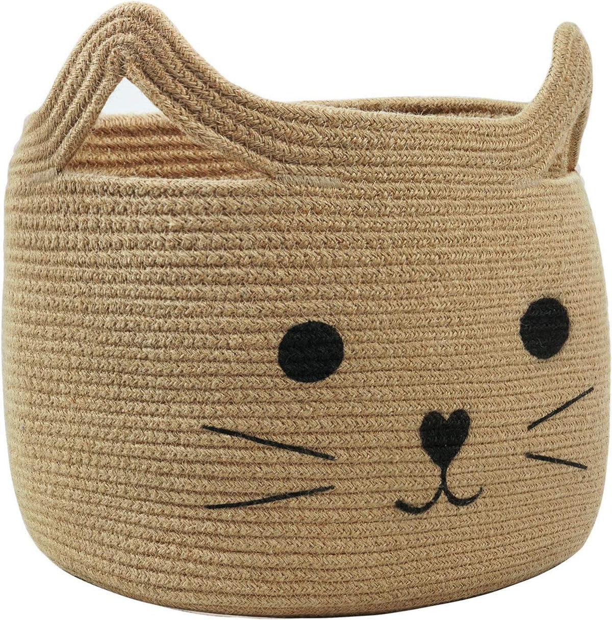 LBY ute Cotton Basket, Handcrafted Woven Storage Planter Basket for Home Decor, MultiPurpose Bag with Handle for Living Room Ba