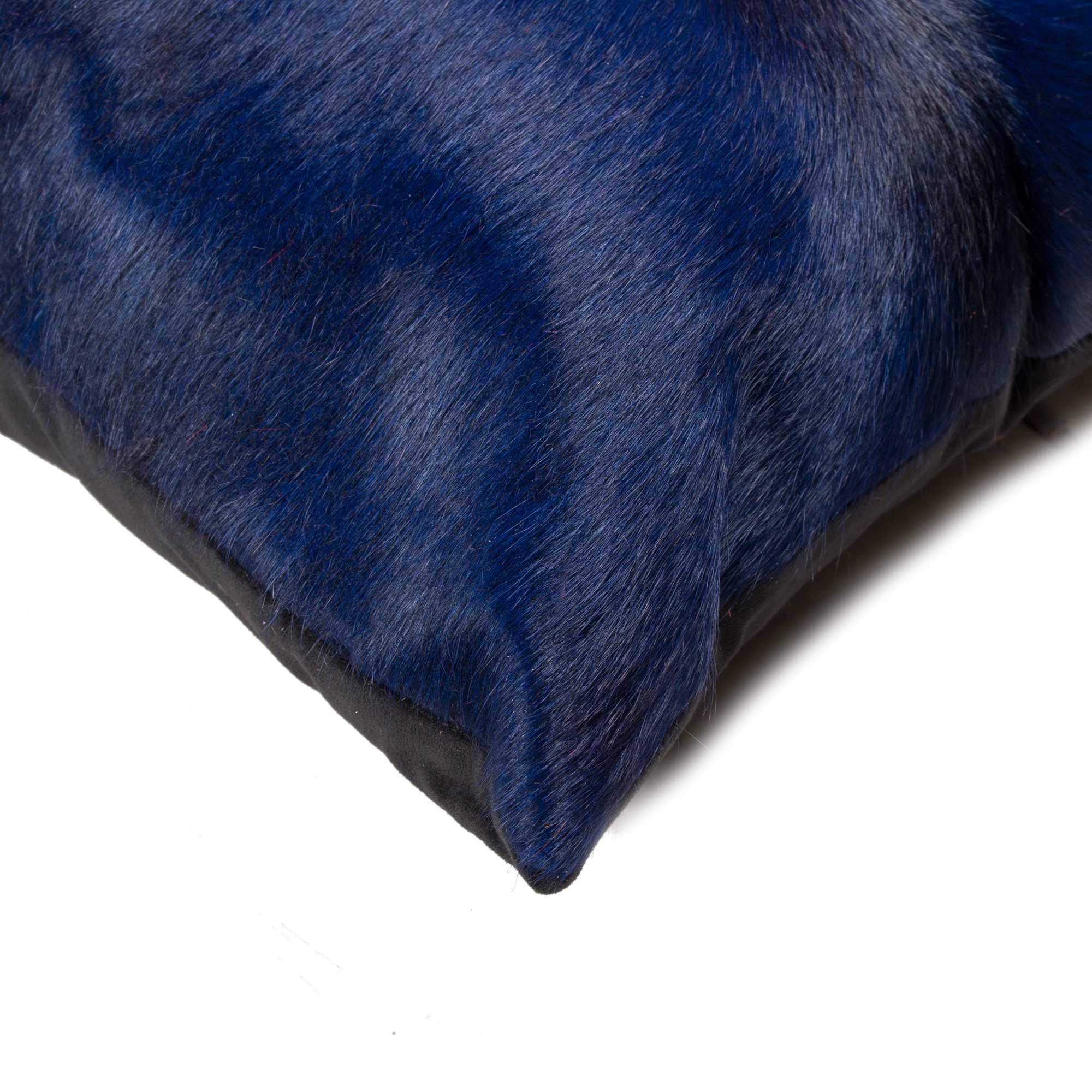 HomeRoots Kitchen 18' x 18' x 5' Decorative Navy Cowhide Throw Pillow - 2 Pack