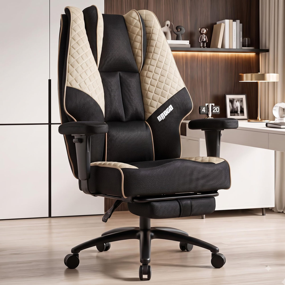 Drogo Majestic Ergonomic Office Chair For Work & Home 400Lbs | Big And Tall Boss Chair For Office With High Cushion, Lumbar Supp