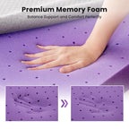 Sinweek 2 Inch Gel Memory Foam Mattress Topper Queen Size, Pad For Back Pain, Bed Topper With Removable Soft Cover, Certipur-Us