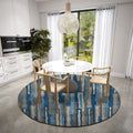 Dalyn Rugs Brisbane Br7 Bold Retro Stiped Navy 8' X 8'