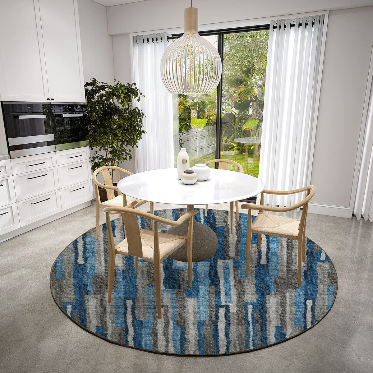 Dalyn Rugs Brisbane Br7 Bold Retro Stiped Navy 8' X 8'