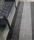 ORFA HOME Custom Length Hallway Runner Rug,Slip Resistant,Meander Grey, 26 Inch X 6 feet, Sold and Priced Per Foot