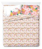 Jay Franco Ultra-Soft Hello Kitty Sheet Set, 4 Piece Queen Bedding with Fitted/Flat Sheets & Pillowcase - Multi Color Room Decor