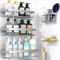 Moforoco Grey Shower Caddy Organizer Shelves Rack - 5 Pack Corner Bathroom Storage Organization, Home & Kitchen Decor Inside RV 