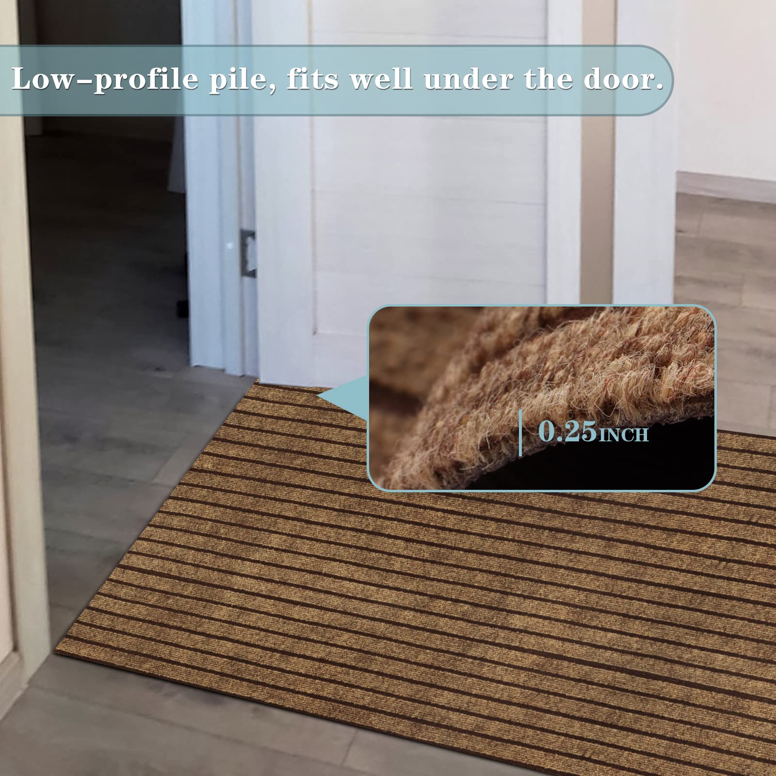 Runner Rug 3Ft X 72Ft, Ayoha 2'-82' Utility Carpet Runner For Entryway Hallway Aisles Balcony Garages, Area Rugs With Non-Slip R