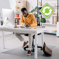 Floortex Cleartex Recycled Rectangular Chair Mat with Anti-Slip Backing for Hard Floors - 30 x 48