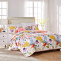 Greenland Home - Gl-1408Amsq Watercolor Dream Quilt Set, 3-Piece Full/Queen, White