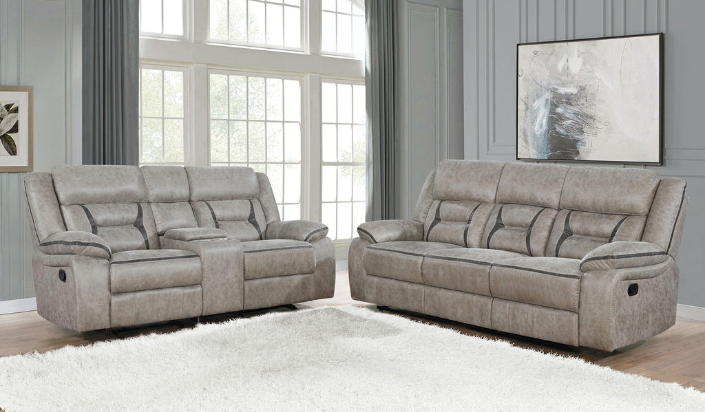 Coaster Greer 2-Piece Motion Sofa Set, Taupe