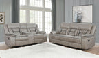Coaster Greer 2-Piece Motion Sofa Set, Taupe