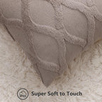Decoruhome Throw Pillow Covers 12X20 Inch Set Of 2, Soft Plush Faux Fur Wool Lumbar Khaki Couch Pillow Covers, Decorative Pillow Cases For Bed Sofa Living Room Home Decor
