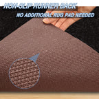 Freadem Runner Rugs 4' X 49' Indoor Outdoor Carpet Runner, Area Rugs With Anti-Slip Rubber Backing For Aisle Hallway Balcony Gar