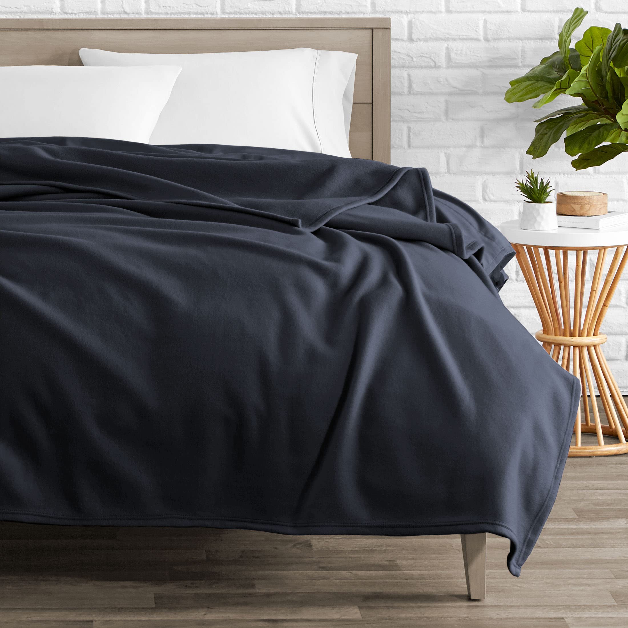 Bsb Home 300 Gsm Special For Heavy Winter Plain Light Weight Polar Fleece Blanket For Double Bed (220X230 Cm, Color Grey)