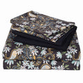 Jsd Black Paisley Floral Printed Sheet Set King Size 6 Piece, Soft Pattern Microfiber Bed Sheets Extra Deep Pocket