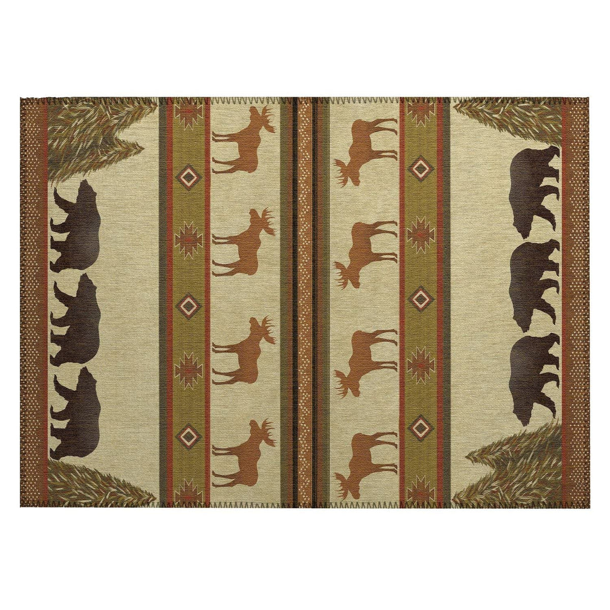 Excursion Ex1 Beige Farmhouse Rug Rectangle 8' X 10'