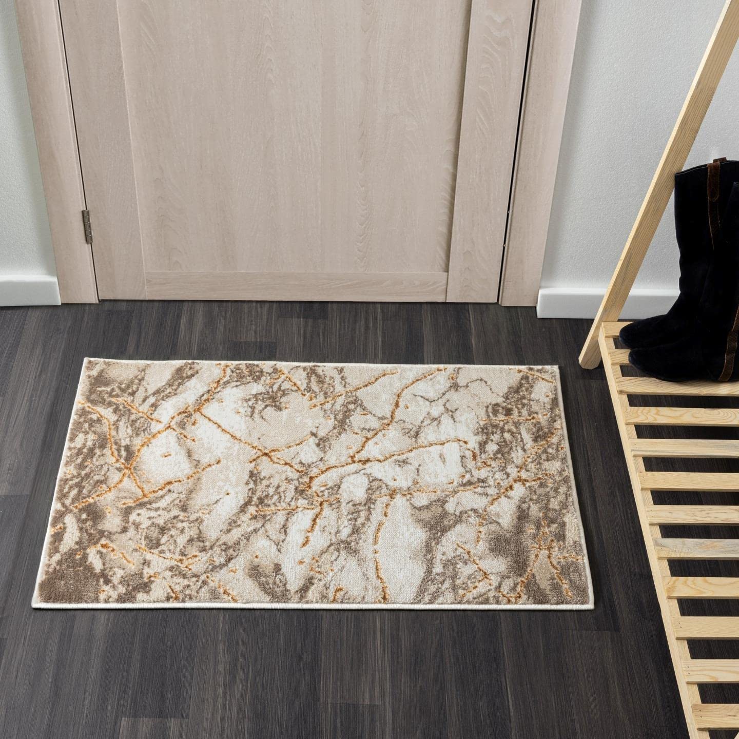 LUXE WEAVERS Marble Abstract Beige 2x3 Area Rug