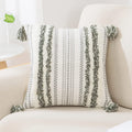 decorUhome Christmas Decorative Boho Throw Pillow Cover 20x20, Accent Neutral Tufted Pillow Cover for Couch Bed Sofa, Textured S