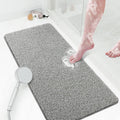 Shower Mat Bathtub Mat Non-Slip,36x16 inch, Soft Tub Mat with Drain,PVC Loofah Bath Mat (Phthalate Free) for Tub and Bathroom,Qu