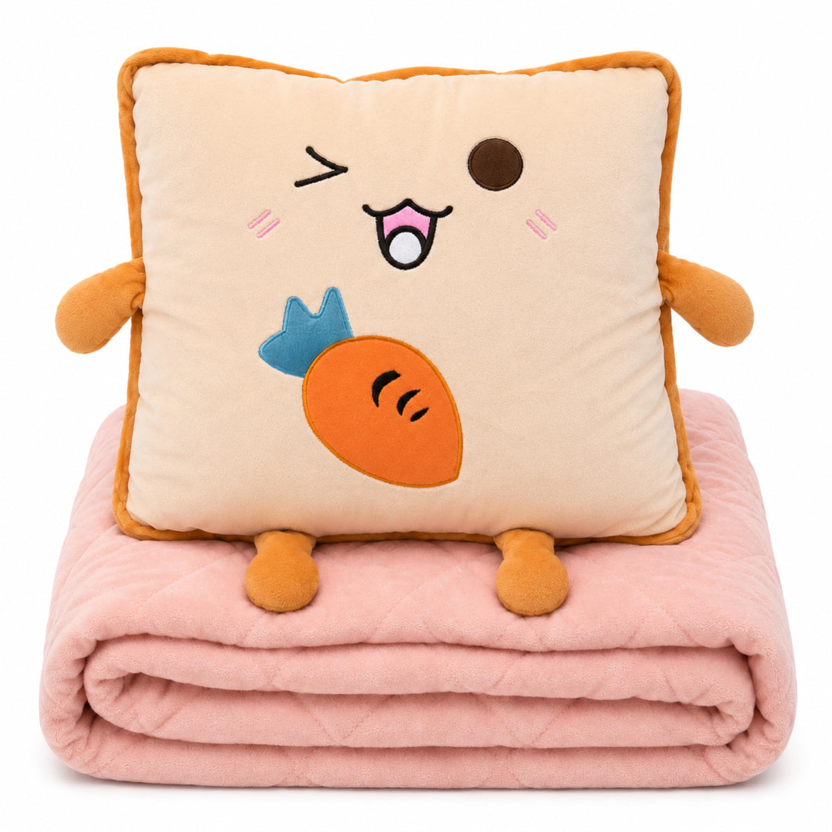 Homero 2 in 1 Pillow Blanket, Cute Foldable Plush Quilt Cushion, Pack of 1