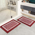 MAA HOME CONCEPT (40x60 cm Microfibre Border Bath Mat 1400GSM Water Absorbent Anti Skid Mats for Bathroom Mat/Bedroom/Kitchen/Do