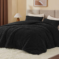 Bedelite Fluffy Twin Comforter Set - Black Fleece Soft Comforter For Twin Size Bed, Luxury Warm Bedding Set For Winter, Fuzzy Be
