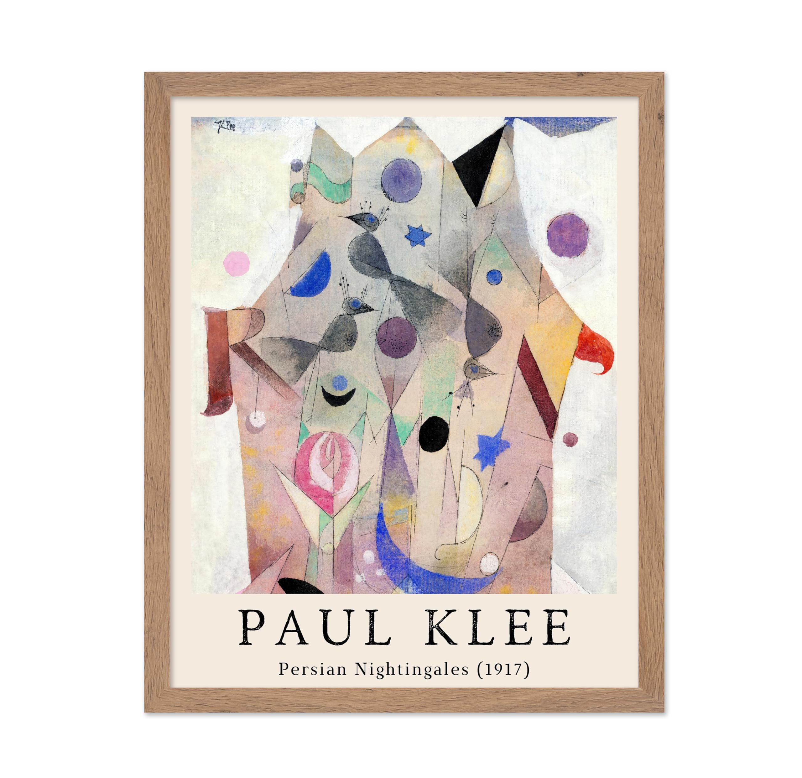 Poster Master Vintage Paul Klee Poster - Retro Persian Nightingales Painting Print - Expressionism Art - Gift for Him, Her, Men,