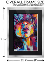 24X36 Frame Silver Wood With Black Mat | 28X40 Frame Matted To 24X36 | Display Your Print Under Uv Acrylic Shatter Guard Front,