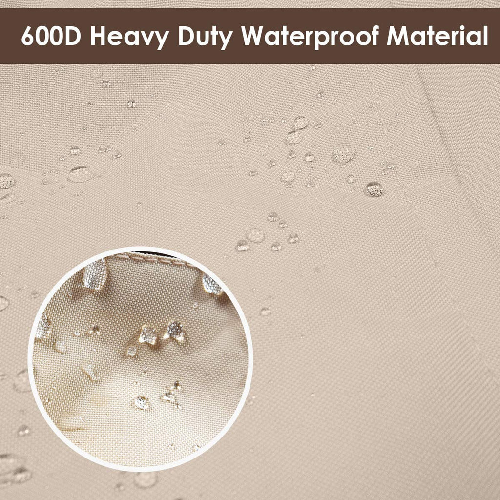 Vailge Heavy Duty Patio Sofa Cover, 100% Waterproof 3-Seater Outdoor Sofa Cover,Lawn Patio Furniture Covers With Air Vent And Handle,79' Wx 37' Dx 35' H,Beige&Brown
