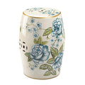 Accent Plus Butterfly Garden Ceramic Stool 13x13x19