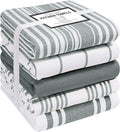 Cotton Clinic Assorted Kitchen Towels 5 Pack - Soft Absorbent Quick Drying Table & Kitchen Linen - Dish Towels, Dish Cloths, Tea