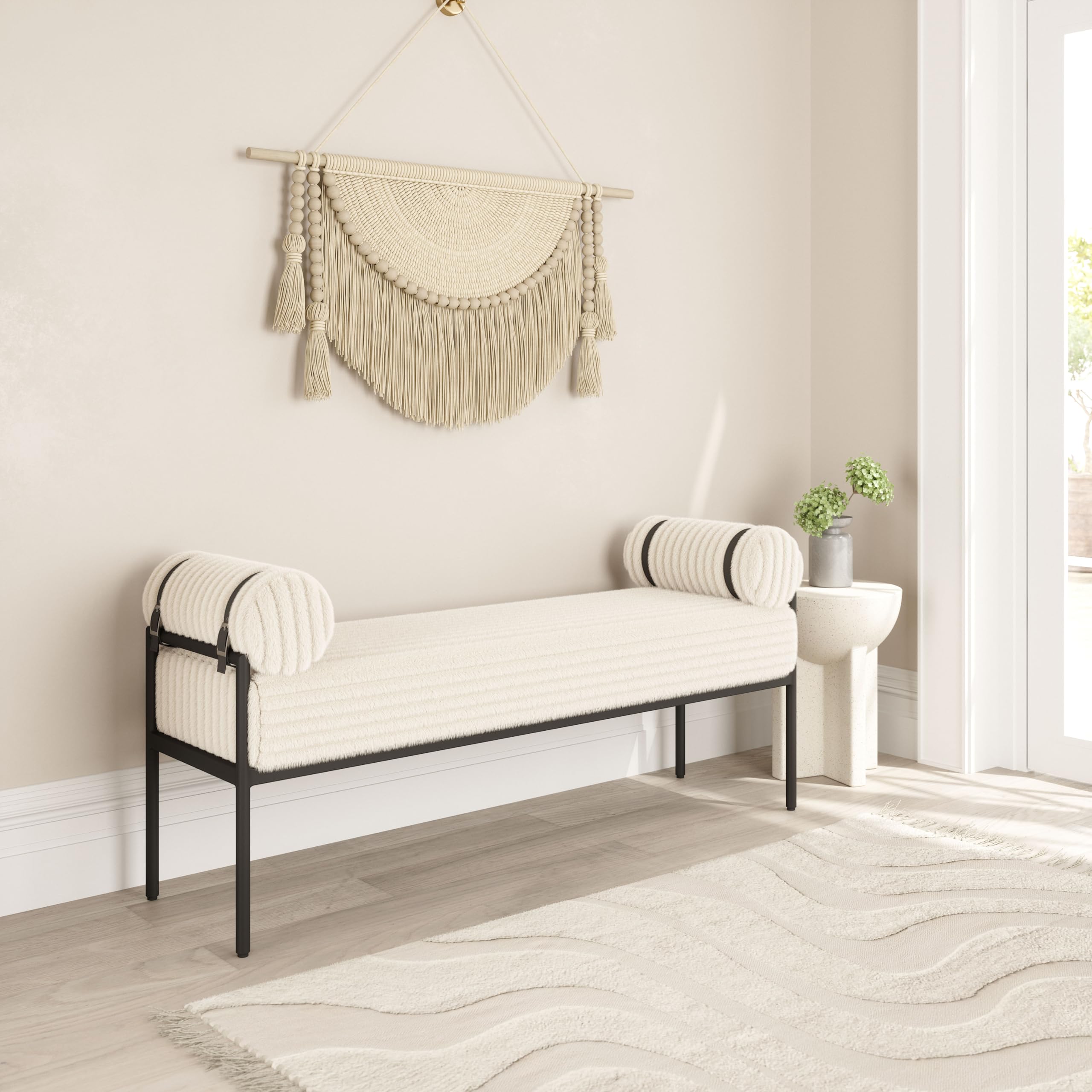 Zuo Barrow Bench Cream