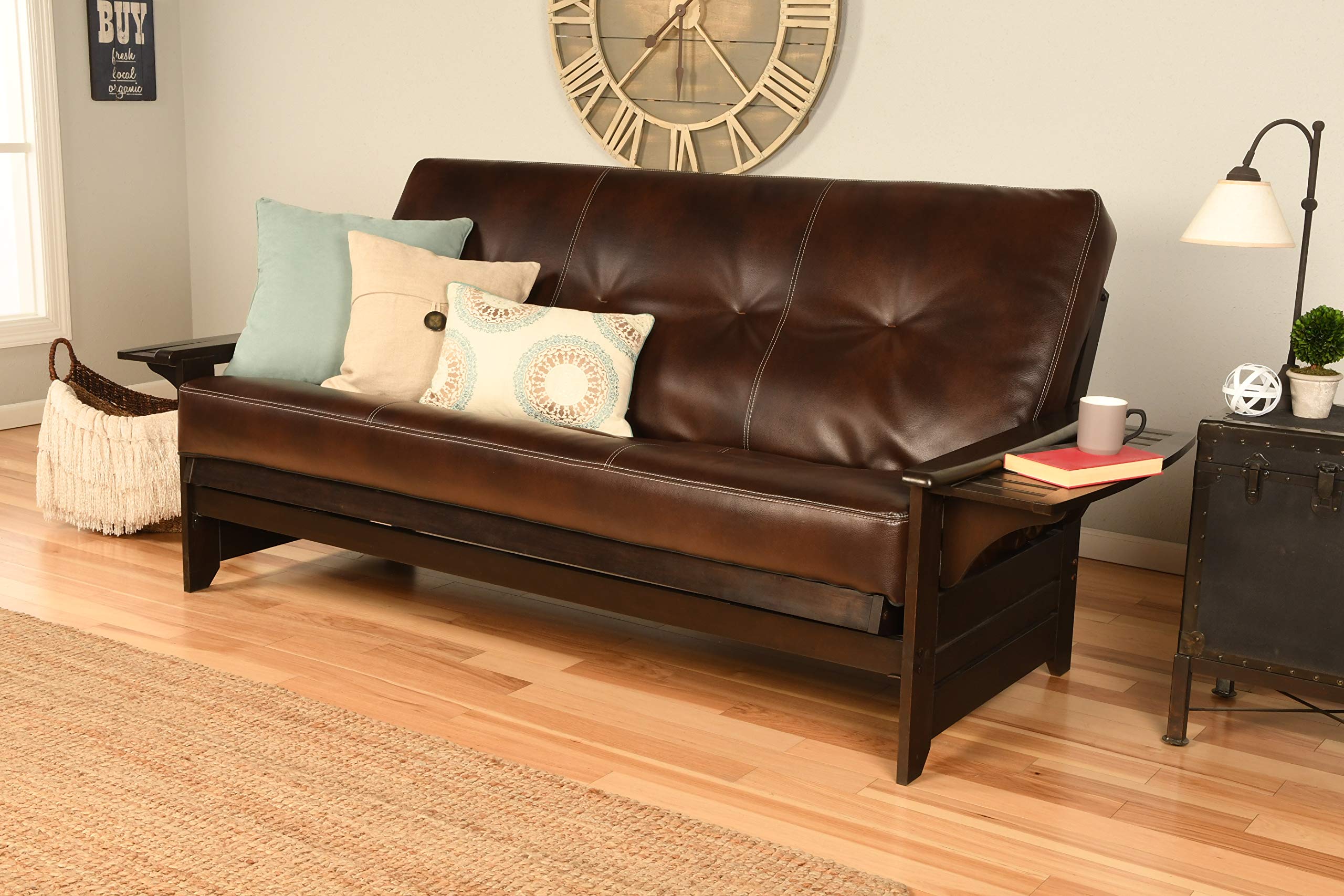 Kodiak Futons Phoenix Full Size Futon In Espresso Finish, Oregon Trail Java