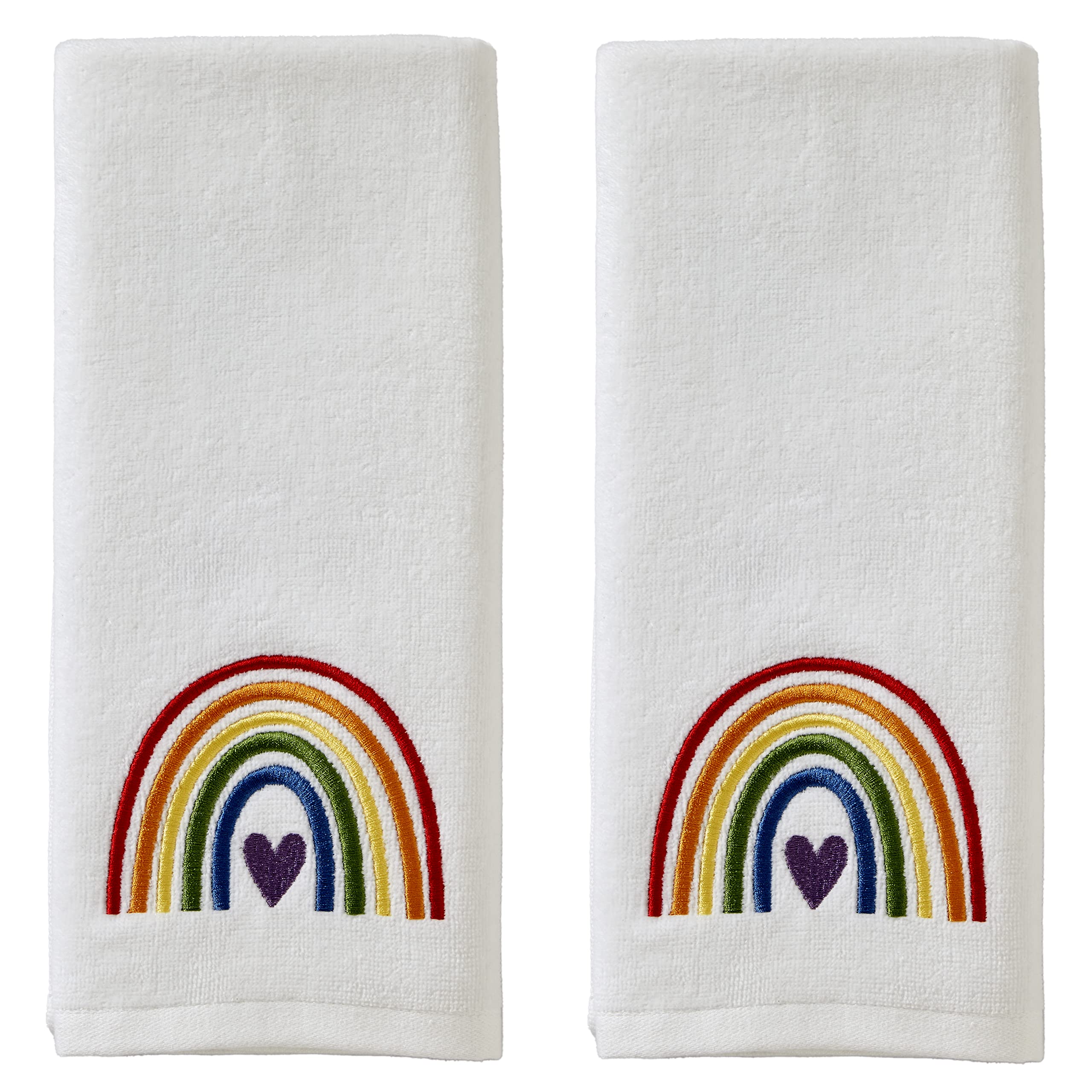 SKL Home Pride Rainbow Hand Towel Set, 25 x 16, 2 Count