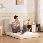 Mlily Folding Mattress, 3 Inch Single Tri-Fold Memory Foam Mattress, Foldable Mattress With Storage Bag And Washable Cover, Trav