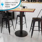 24 Round Restaurant Table Base with 4 Dia. Bar Height Column