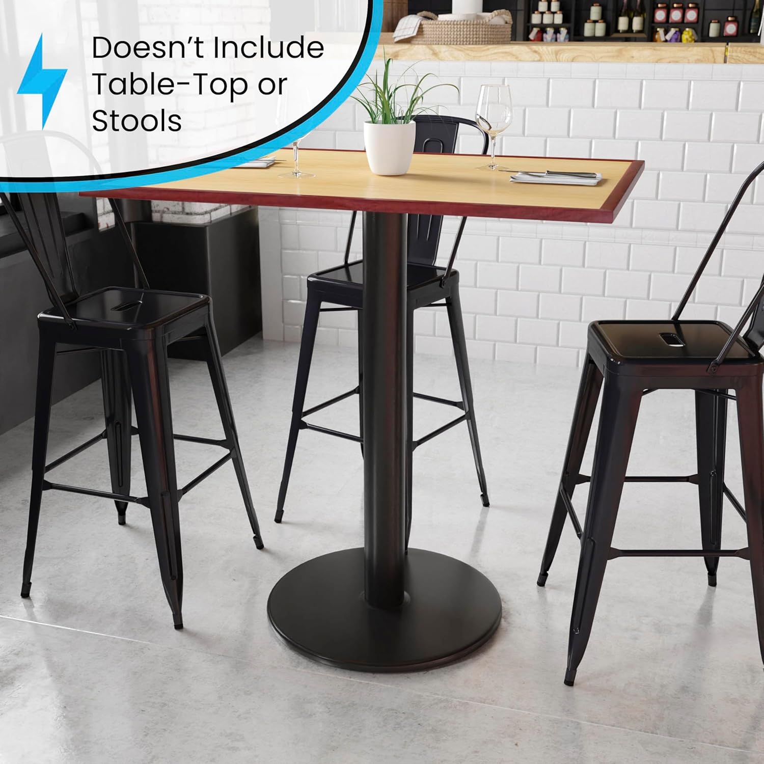 24 Round Restaurant Table Base with 4 Dia. Bar Height Column