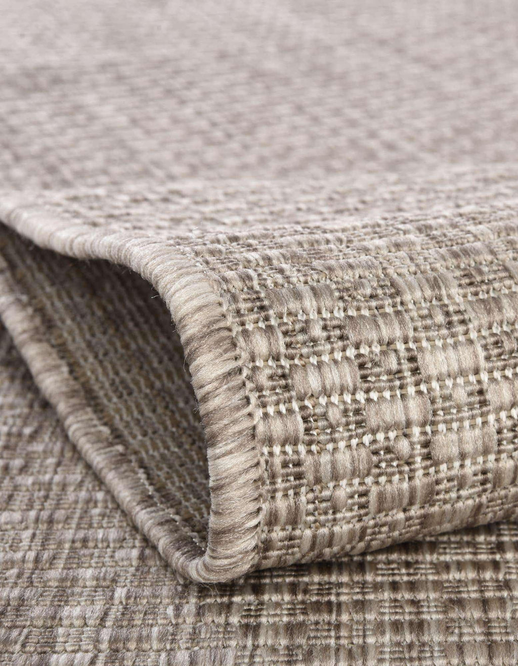 Unique Loom Outdoor Solid Collection Area Rug (5' 3'' X 8' Oval Beige/Ivory)