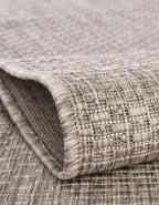 Unique Loom Outdoor Solid Collection Area Rug (5' 3'' X 8' Oval Beige/Ivory)