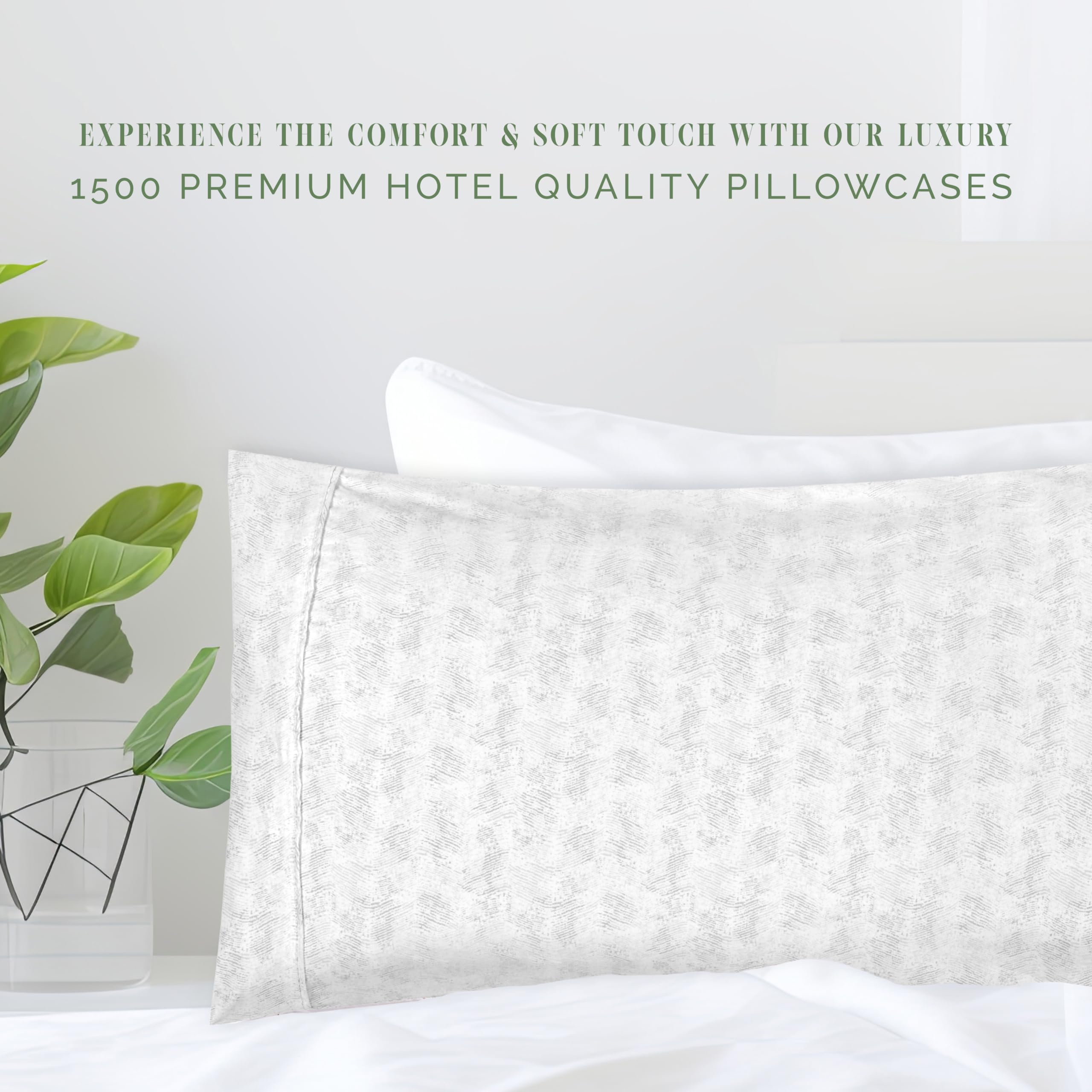 Elegant Comfort Ultra Soft Set Of 2 Sea Waves Print Pillowcases - 1500 Premium Hotel Quality Microfiber, Soft And Smooth Envelope Closure 2-Piece Pillow Covers - King, Wave Beige