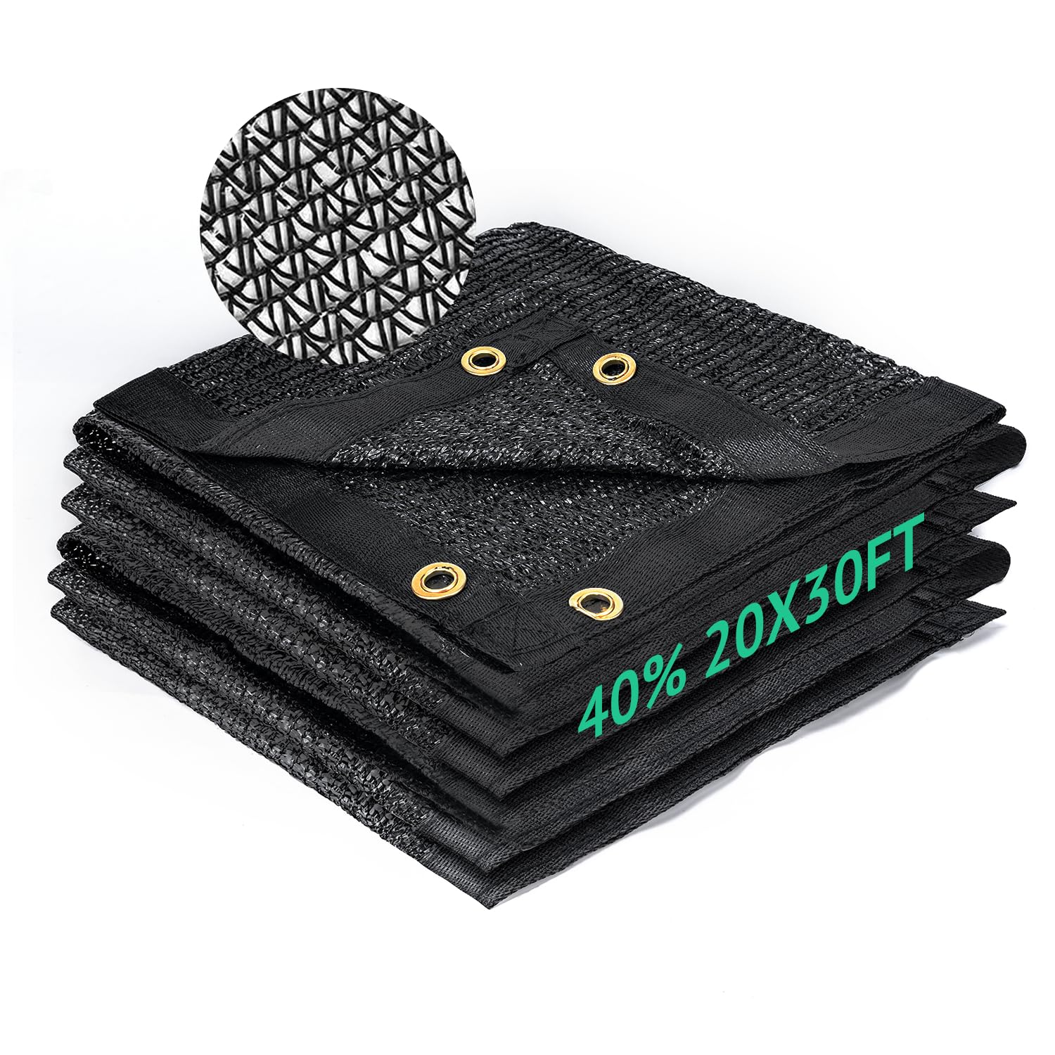Kesfitt Garden 40% Shade Cloth, Resistant Sun Shade Net 20X30Ft Mesh Tarp With Hdpe Material And Reinforced Grommets Shade Trap