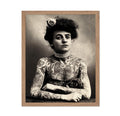 Poster Master Vintage Tattooed Girl Poster - Retro Tattooed Girl Photograph Print - Circus Art - Gift for Her, Women - Gothic De