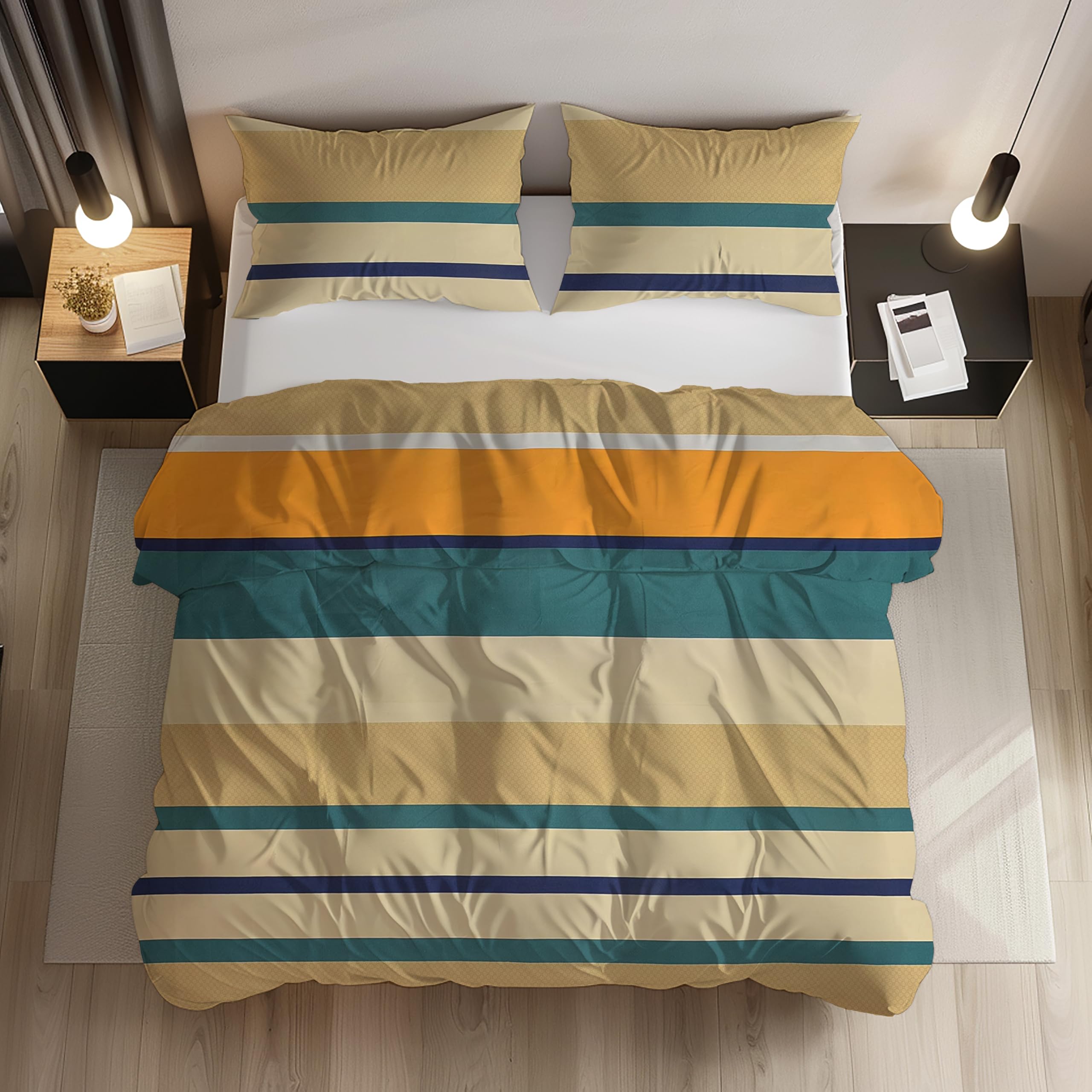 Loomlyfe All Season 220 Gsm King Size Double Bed Ac Comforter/Blanket/Duvet For All Seasons/Weathers  Pack Of 1  Yellowgreenst
