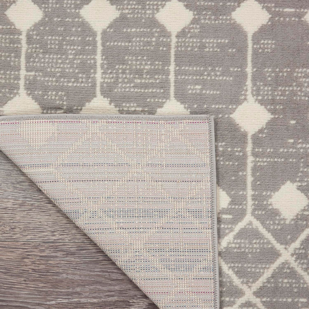 Nourison Grafix Moroccan Grey 2'3' X 12' Area Rug, Easy Cleaning, Non Shedding, Bed Room, Living Room, Dining Room, Kitchen (2X