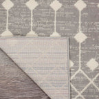 Nourison Grafix Moroccan Grey 2'3' X 12' Area Rug, Easy Cleaning, Non Shedding, Bed Room, Living Room, Dining Room, Kitchen (2X