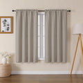 Lecloud Bessie Stone Curtains 54 Inch Length 2 Panels Set, Light Filtering Curtains Faux Linen Textured Drapes for Bedroom Livin