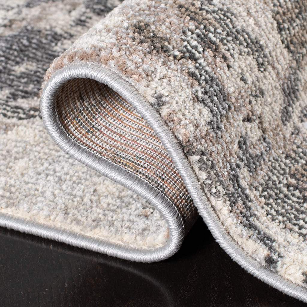 Safavieh Madison Collection Area Rug - 6' X 9', Grey & Beige, Boho Abstract Design, Non-Shedding & Easy Care, Ideal For High Tra