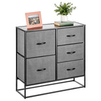 Mdesign 14297Mdco Drawer, 5 Drawers-32 High, Charcoal